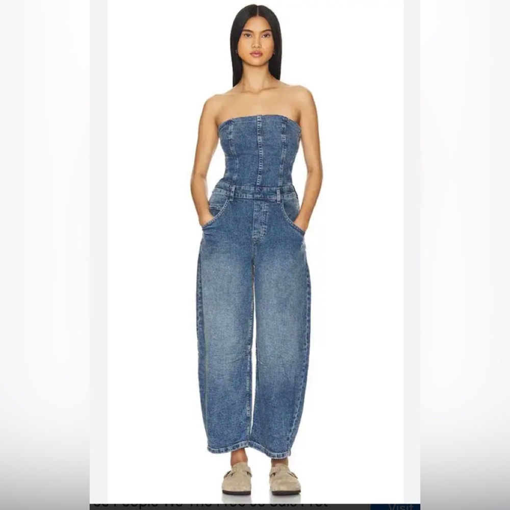 Free People Je Suis Pret Barrel Leg Jumpsuit
